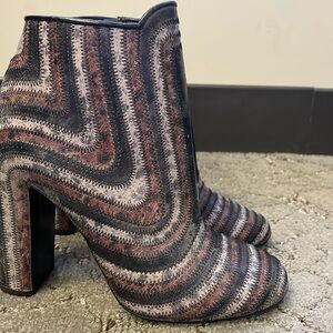Salvatore Ferragamo multi color booties.